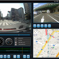 撮影画像の確認は専用ビュワーソフトにて対応。GPS位置情報や前後左右の加速Gも確認できる。