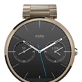 「Moto 360」23mm幅メタルバンドゴールドモデル