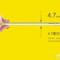 厚さ4.7mm。ちなみにiPhone 6 Plusが厚さ7.1mm