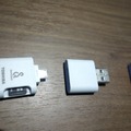USBとmicroUSB端子を装備し、どちらの端子をもった端末にも対応可能