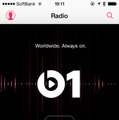 インターネットラジオの「Radio」メニュー。Beats 1などステーションが用意されている