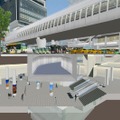 将来の渋谷駅東口地下の断面図。地下広場の上を渋谷川が流れる