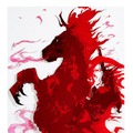 「黙示録」原画12点の1つ「赤い馬」
