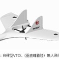 SONYロゴが入った自律型VTOL（垂直離着陸）無人飛行機（画像はZMPによるプレスリリースより）