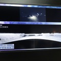 夜間走行中のクルマに「LASER RADER」を搭載し、取得した三次元情報を可視化したもの（撮影：編集部）