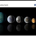 左から3番目が今回新たに発見された新惑星「ケプラー452b」（NASAのウェブサイトのキャプチャ）