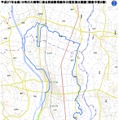 茨城県常総市の推定浸水範囲（精査中第2報、国土地理院サイトより）