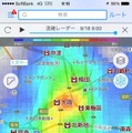 ヒートマップの例（大阪駅周辺）
