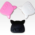 PRETTY PIG USB/AC ADAPTER（左上から時計回りに、ピンク/ホワイト/ブラック）