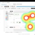 施設図を使って屋内での顧客行動を可視化した「インドア分析」のイメージ（画像はプレスリリースより）