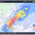 降雨状況に関しては6時間先まで天候の予測が可能。降雨状況などと車両の現在地を元に最適なルート指示や、降雨対応の準備を促すことができる（画像はプレスリリースより）