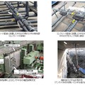 試験状況 (コンクリートへの取付け、載荷試験、および施工試験)