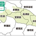 川崎市内における同サービスの提供エリア（画像はプレスリリースより）