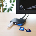 USBメモリとSDカードのデータ交換も可能