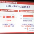 3.5GHzではTDD方式を適用するため上り下りの配分調整が行える