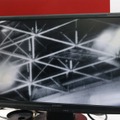 霧＆モヤ環境を想定したレンズフィルターをつけて画像鮮明化機能を使った状態での映像（撮影：防犯システム取材班）