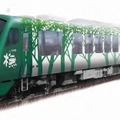 五能線の観光列車『リゾートしらかみ』の「ブナ」編成に導入されるHB-E300系のイメージ。7月から営業運行を開始する。