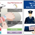 「ARmKeypad」のシステム概要と警備現場での活用例（画像提供：NEC）