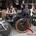 前輪を取り換えるだけ！スマホでデータ管理できる自転車用“電動タイヤ”