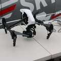 使用されたドローンの機体は、DJIのInspire 1（撮影：防犯システム取材班）