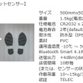 マットセンサーは外部電源不要で防水性にも優れており、室内外問わず設置できる。サービス提供に先駆け、マットセンサー単体でも販売する（画像はプレスリリースより）