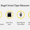 3種類の測り方とスマホ連携に対応するスマートメジャー「Bagel」が登場！