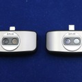 「FLIR ONE」は、LightningコネクタとMicro USBコネクタに対応した2バージョン用意されている（撮影：防犯システム取材班）