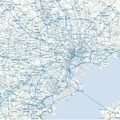 「通行実績データ」東京近辺サンプル画像。災害時に刻々と状況が変化する道路状況において、通行可能なルートの迅速な把握が可能となる（画像はプレスリリースより）