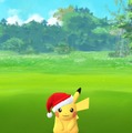 ポケモンGOにサンタ姿のピカチュウが出現！