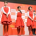 ロッテ『ガーナ』のイベントに松井愛莉、土屋太鳳、広瀬すずが真っ赤なエプロン姿で登場