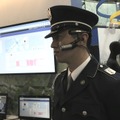 警備員の視点に近い形で装着されているALSOKのウェアラブルカメラ（撮影：防犯システム取材班）