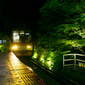 映画のワンシーンに入りこんだような叡電の駅