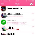 トーク画面にLINEモバイルのアカウントが表示される