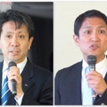 KDDI ビジネスIoT企画部 部長の原田圭悟氏（左）とKDDI総合研究所 執行役員 コネクティッドネットワーク部門 部門長の大谷朋広氏（右）