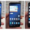 ベゼルレスな約6.2インチの有機ELディスプレイを搭載する「Galaxy S9+ SCV39」。カラバリはミッドナイトブラック、チタニウムグレーの2色