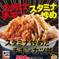 ガッツリ食べたいときに！「かつや」からたっぷり野菜とニンニク醤油ダレを使った新商品