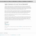 アップルによるMacworld不参加についての発表（英文）