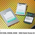 業界最大級となる512GB、256GB、64GB SSD