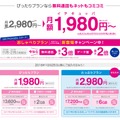 「ぴったりプラン」「たっぷりプラン」、高速データ通信も無料通話もついた2プランが人気