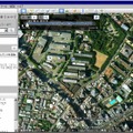 過去の衛星写真が表示可能となった。画面は、1997年末時点の六本木。現在の東京ミッドタウン（旧防衛庁）のあたりで、往時が忍ばれる