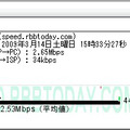 リビングでは「下り2.65Mbps・上り34kbps」