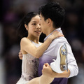 三浦璃来・木原龍一(Photo by Dustin Satloff - International Skating Union/International Skating Union via Getty Images)