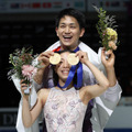 三浦璃来選手と木原龍一選手(Photo by Matthew Stockman - International Skating Union/International Skating Union via Getty Images)