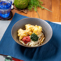 梅と青海苔の鶏天ぶっかけうどん