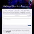 「www.michaeljackson.com」では追悼コメントを書き込めるようになっている