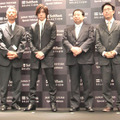 左から倉光哲男氏、早乙女太一さん、加来耕三氏（歴史家）、橋本雅斗氏