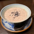 トリュフ香る貝クリームスープ／自由人酒場