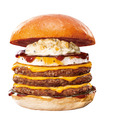 ロッテリア、パティ3枚重ねの贅沢バーガー「キングタルてり絶品チーズバーガー」25日より販売 画像