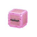 ピンクのウールブロックとピンク羊