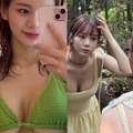 “着てても露出”状態!? 韓国で最もグラマラスな女性芸人が魅せたビーチでの“限界コーデ”【PHOTO】 画像
